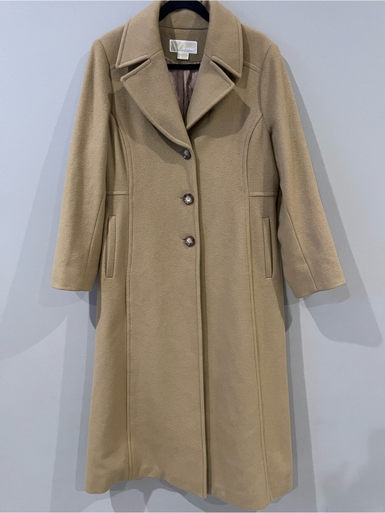 Michael Kors Jackets & Blazers - Michael Kors Camel Long Notch-Collar Wool Coat